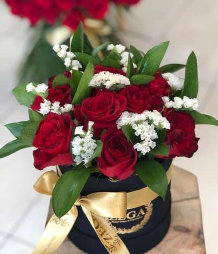 Minik Süet Kutuda Güller